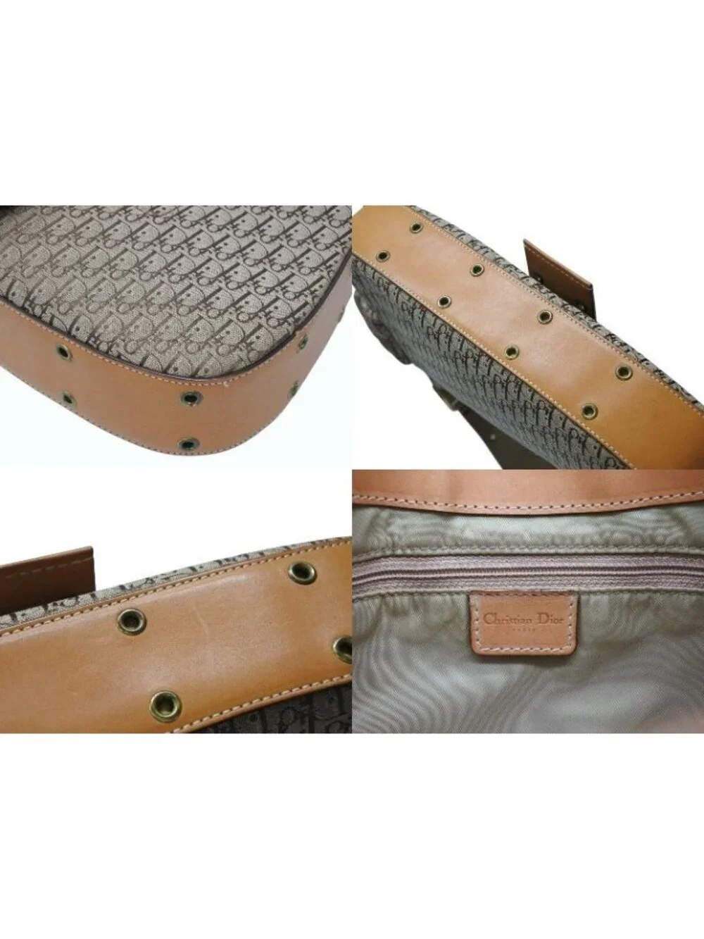 Dior Bag Street Chic Trotter Line Beige Brown Gold